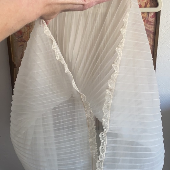60S 70S VINTAGE | VANITY FAIR IVORY PLEATED SHEE BOHO VINTAGE LINGERIE S VTG USA - Picture 17 of 17
